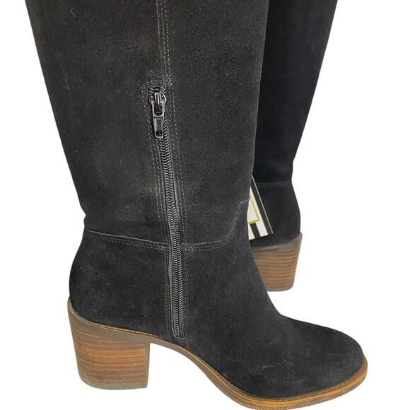 LUCKY BRAND KNEE HEIGHT SUEDE BOOTS SHOES BLACK TONE WOMEN'S SIZE 7 - Picture 7 of 9